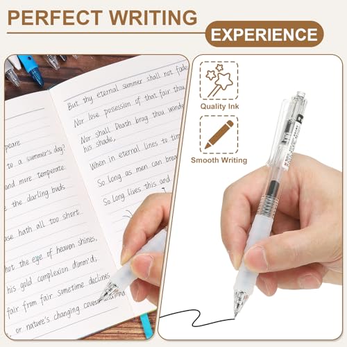 Bolígrafos gel 0.5mm PATIKIL 12 unidades tinta negra retráctiles miniatura 4