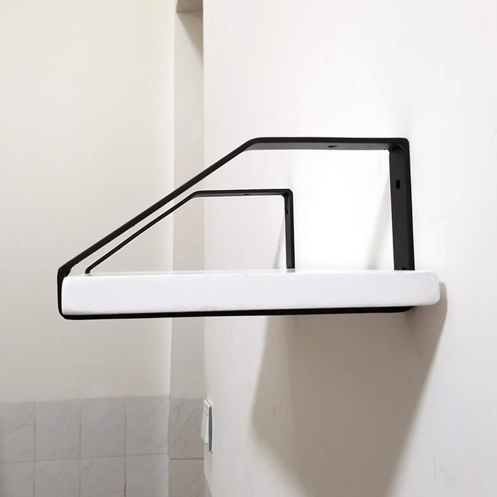 Staffe per mensole da Parete 15/20/25/30/35 cm, Supporto per mensole triangolari rustiche industriali, Staffa per scaffali Aperta Fai da Te Nera, per casa, Garage, Cucina, Set di 2