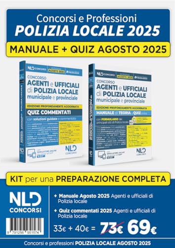 Kit concorsi polizia locale. Manuale + quiz commentati per la preparazione al concorso