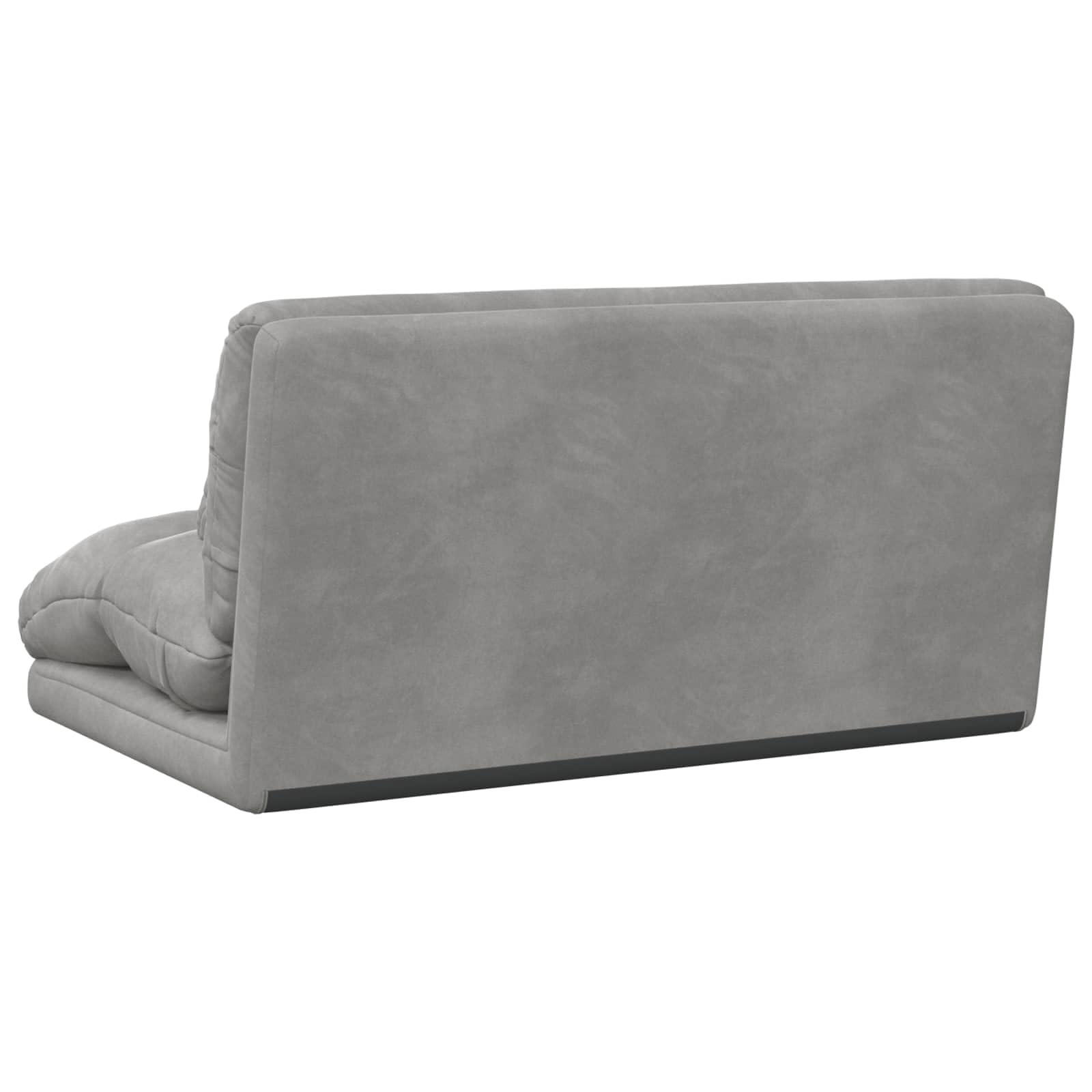 Regulowany fotel na nogi, jasnoszary, aksamit z oparciem wielopozycyjnym, 110 x 82 x 55 cm, wyściełany, składany, ergonomiczny, idealny do salonu, sypialni, gier, medytacji i czytania