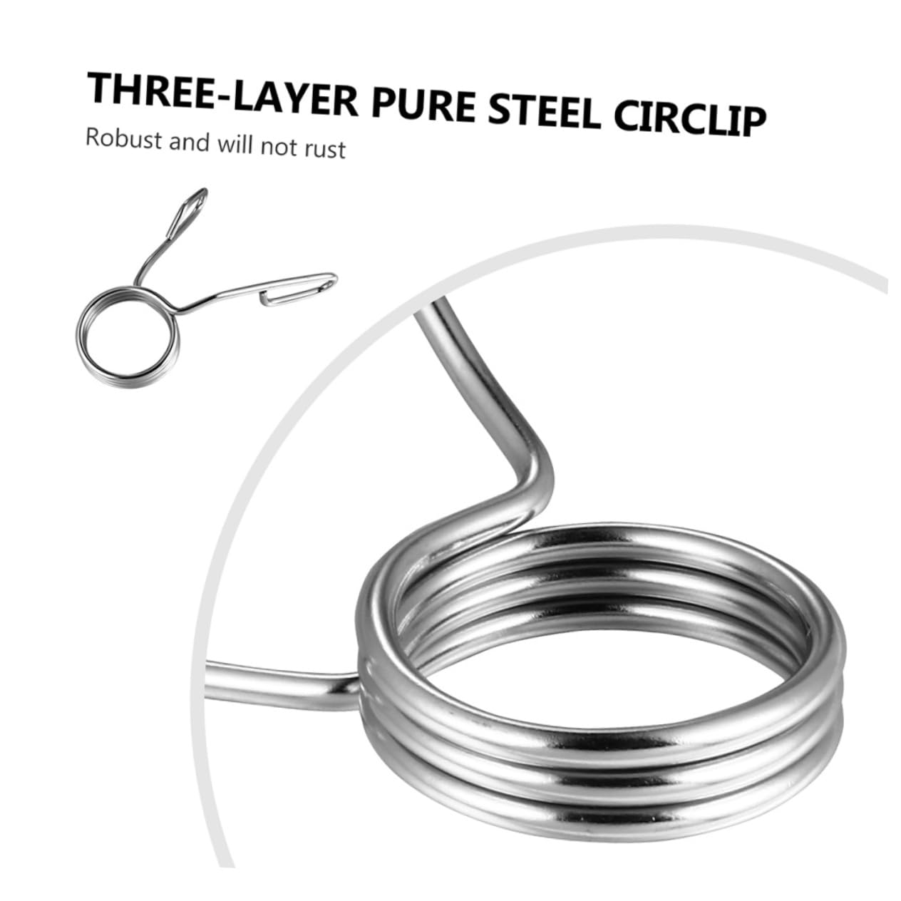 TOGEVAL Replacement Barbell Clamps Barbell Clips Weight Bar Clips Spring Collars for Weightlifting Professional Gym Accessories