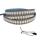 KWMSTPLT WS2812b Individually Addressable led Strip Light 3.2FT 144Pixels/m 144Pixels Black PCB...