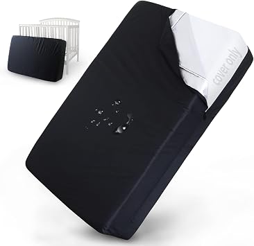 Crib Mattress Bags for Moving, Waterproof Mattress Protector Crib Size Mattress Cover for Moving and Storage, Strong Zipper, Reusable Thick Moving Supplies & Moving Bags, Black