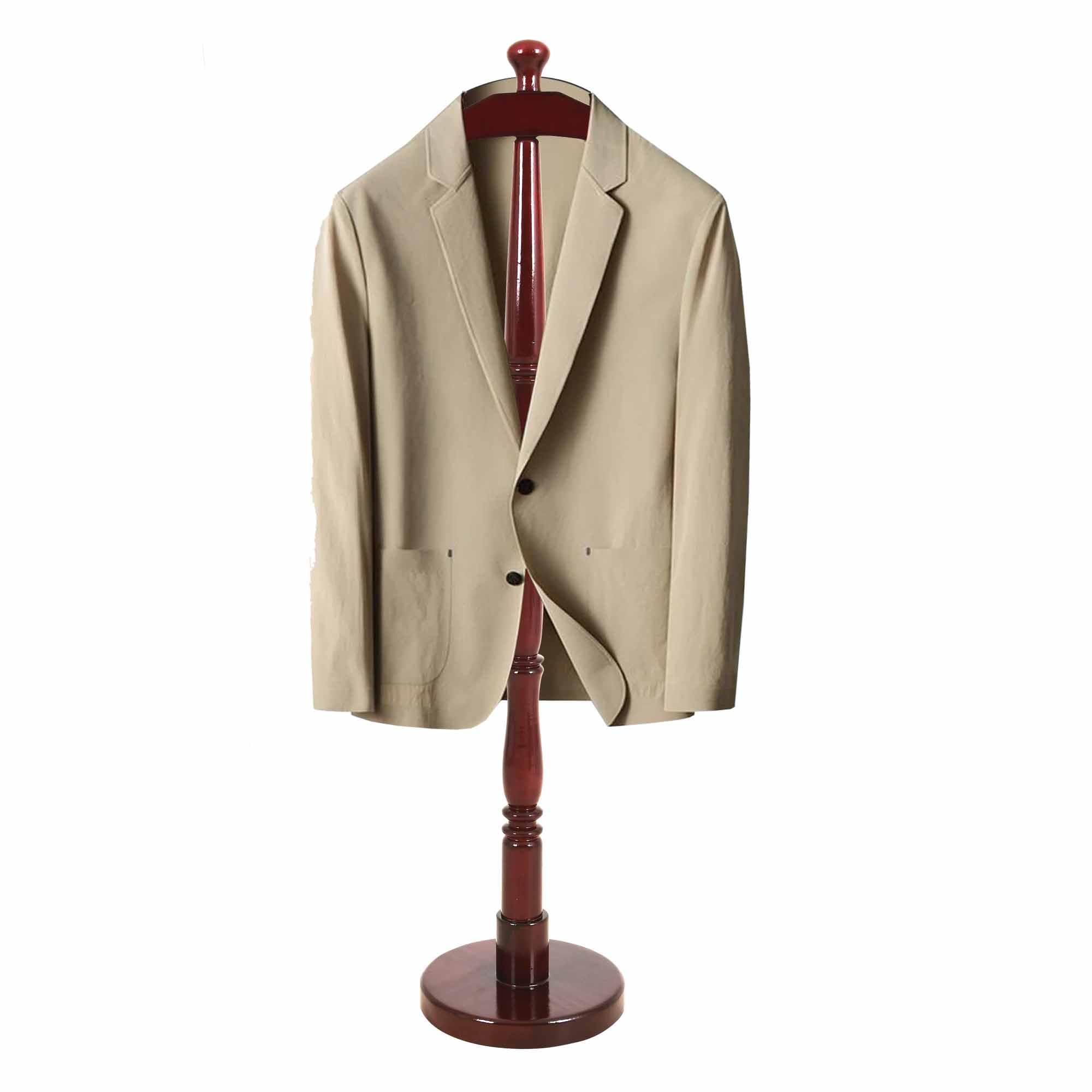 LOCOMOTO Wooden Coat Stand, Glossy Dark Brown Colour for Office & Home Uses (9.5x18.5x48 Inch) 1