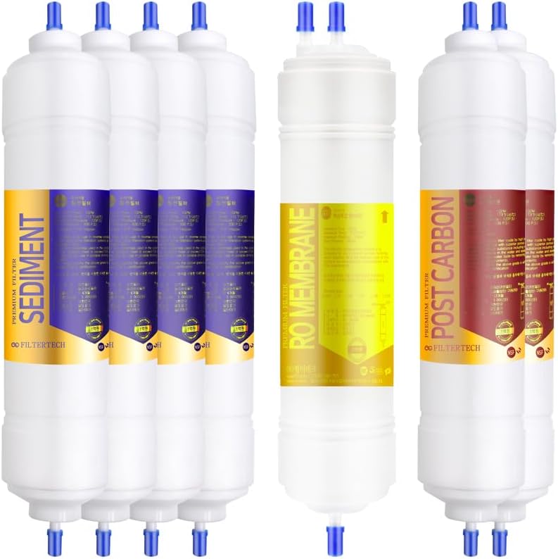 8EA Premium Replacement Water Filter 1 Year Set for Coway : CALAS(01AL)/CHP-01AL/CHP-05CL/CHP-05CR/CHP-590L/CHP-650L/CHP-650R/CHP-7000/CHP-700L/CHP-700R/CHP-7100-1 micron