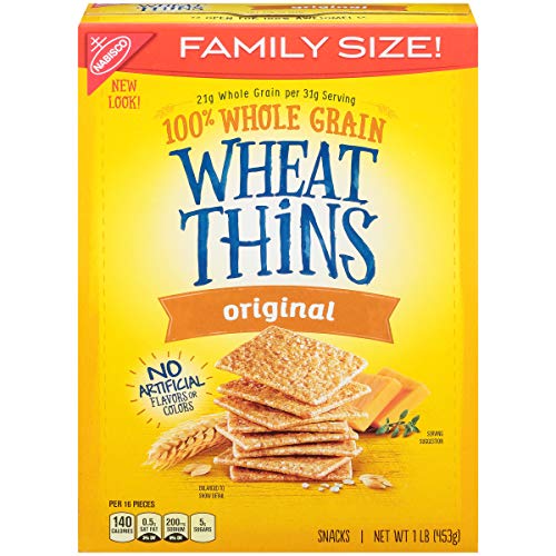 Wheat Thins Original Whole Grain Wheat Crackers, Family Size, 16 oz