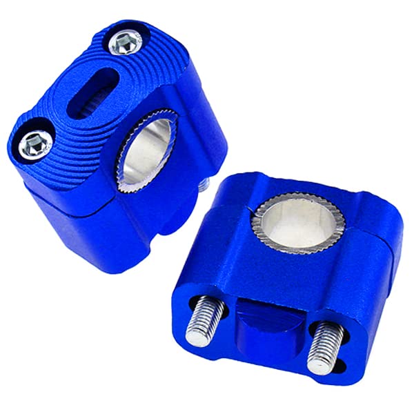 Amazon | バイク ハンドル クランプ 変換 22.2mm 28mm アップハン 青