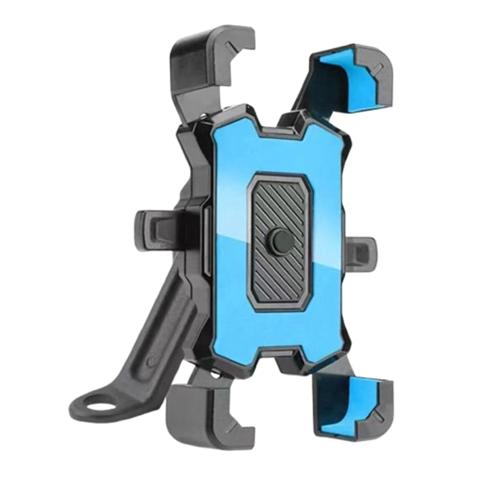 MKWGZPGW Motorcycle Phone Mount for CBR 600RR CBR600RR, Bike Holder, Handlebar Rearview Mirror Clip, 360° Rotating Portable Clip, Space Saving Clamp,Blue-Rearview mirror version