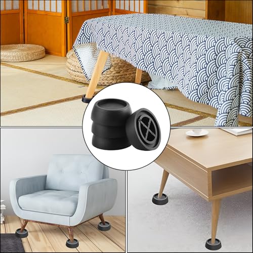 4 Stücke Schwingungsdämpfer Waschmaschine,Vibrationsdämpfer Gummi Füße,Dass Sich Die Waschmaschine Bewegt,Universal Schwingungsdämpfer,Für Waschmaschinen Trockner Gummifüße (Schwarz)