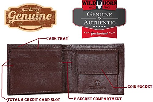 Image of WildHorn Brown Genuine Men's Leather Wallet