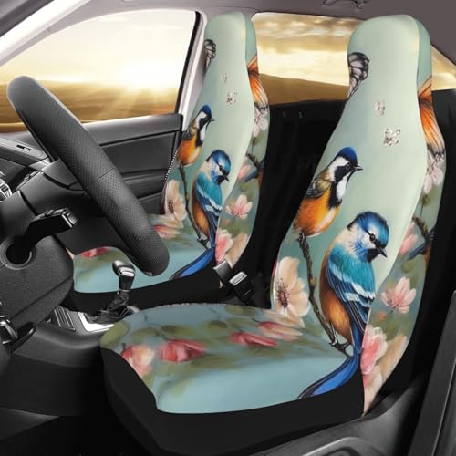 Housses de siège de voiture contre la sueur et l'usure, motif fleuri universel avant pour camion
