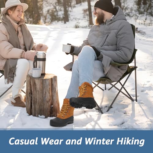 Kelway Men's Winter Boots Snow Boots Waterproof Insulated Winter Shoes for Outdoor Use2