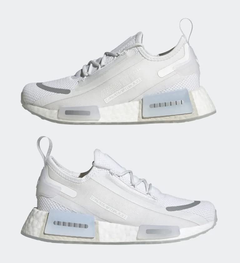 ADIDAS Unisex Big Kids NMD_R1 SPECTOO Shoes, Cloud White/Crystal White/Silver Metallic4