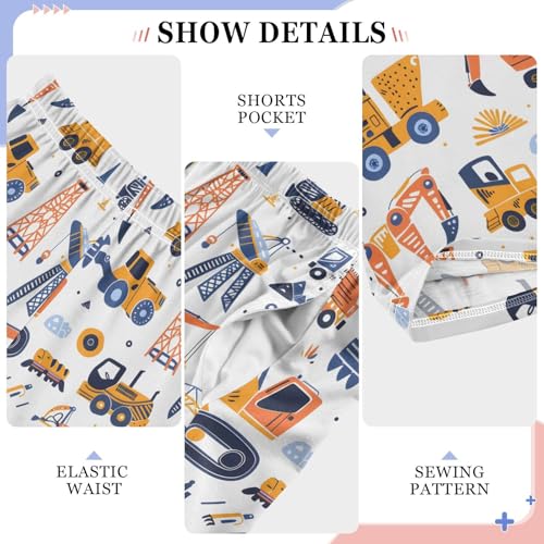 Pajama Pants Sleep Pants Soft Elastic Waist Pajama Lounge Pants Building Equipment for 6-14 Years Old4