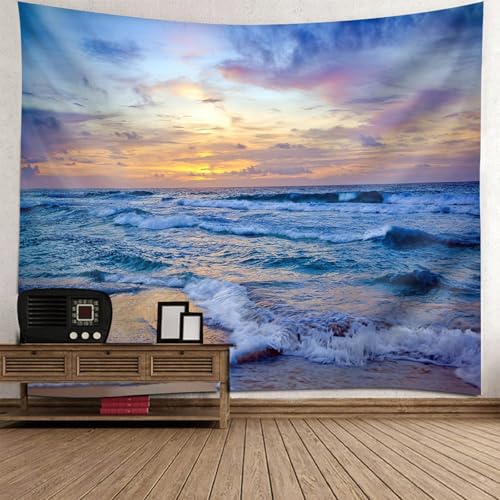 Tapisserie paysage mer 150x130 pour habiller un mur vide de chambre