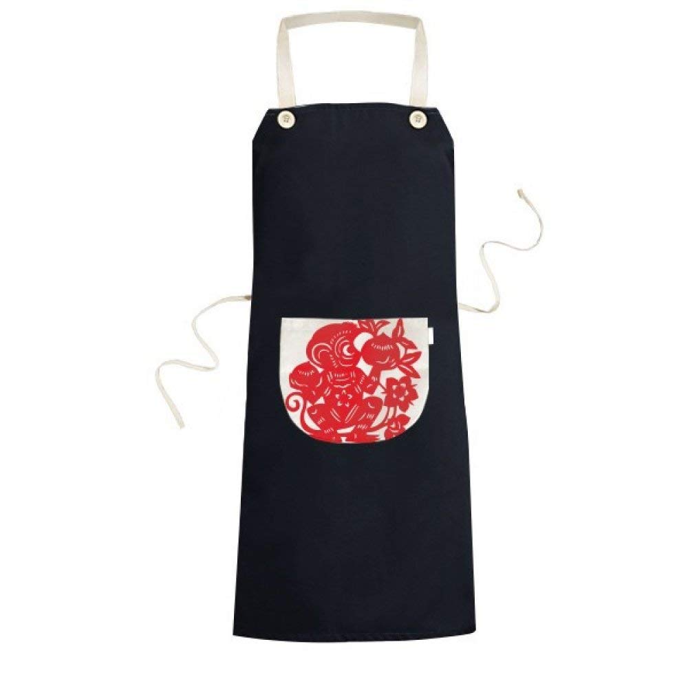 Tablier de cuisine Singe art traditionnel chinois pour chef exigeant