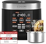 COSORI Rice Cooker, Slow Cooker & Steamer with Ceramic Coated Inner Pot and Fuzzy Logic, 50 Recipes,10 Cups, 5L Capacity, Multi Cooker with 17 Functions, Warmer, Timer Image