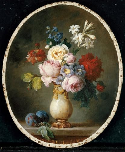 Affiche Anne Vallayer Coster un vase de fleurs reproduction nature morte 60x90cm