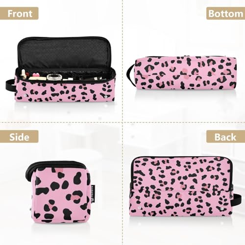 Organizador de herramientas para cabello 2 en 1 con manta resistente al calor impermeable para viaje, para planchas, rizadores, secadores, estampado de leopardo miniatura 5