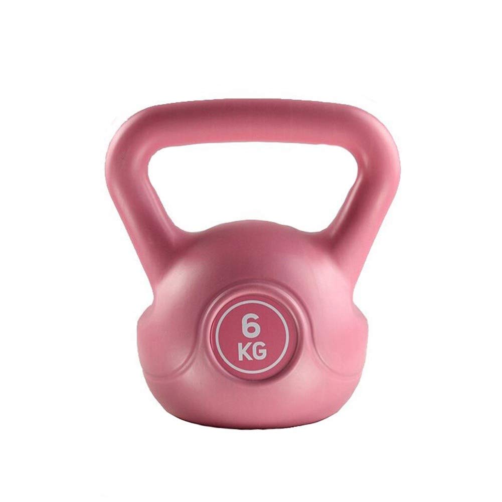 Kettlebells AGYH 4kg / 6kg / 8 Kg Cemento Mezclado Hierro Pesas Rusas, Gimnasio En Casa En Cuclillas Push-up Kettlebell Equipo De Entrenamiento De Remo (Color : Pink, Size : 6kg/13.2lb)