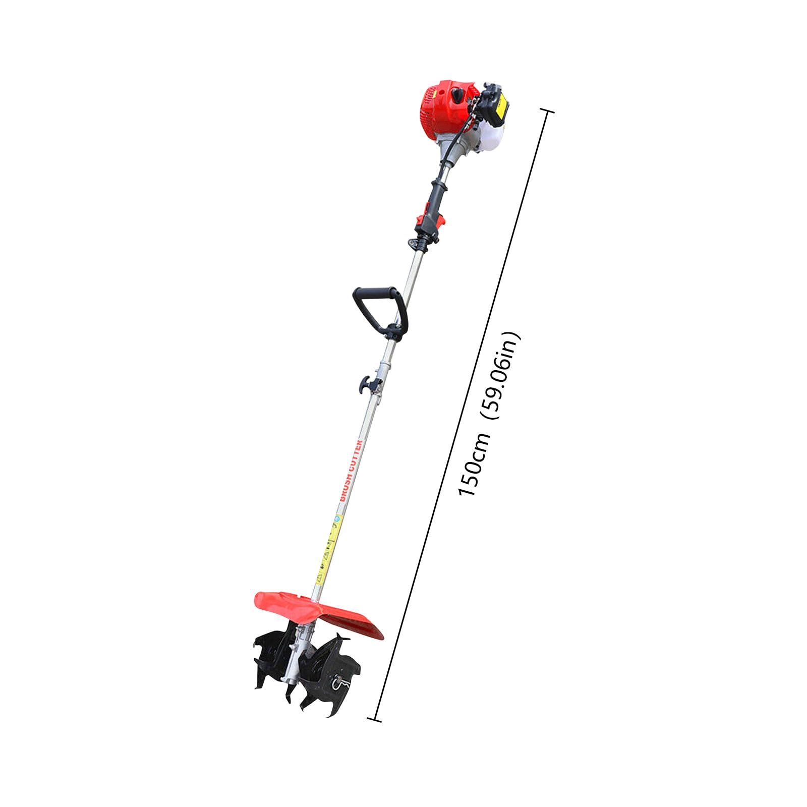 CILDON Garden Tiller, 42.7CC 2 Stroke Cultivator, 1.25KW 6500Rpm Gas Powered Hand Rotary Cultivator Rototiller, W/1.1L Large Fuel Tank, Tilling Width/Depth(9inch/3.5inch) for Plowing, Tilling, Etc