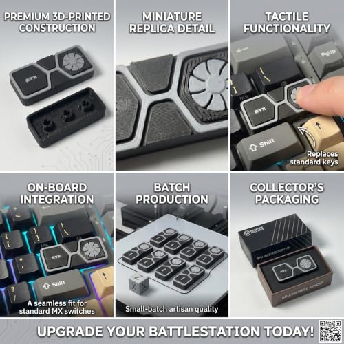 Image of Vikson International Artisan GPU Enter Keycap (2.25u) | Graphics Card Mechanical Keyboard Switch Cap, Custom PC Hardware Desk Accessory & Gamer Battlestation Decor