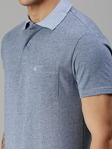 ONN Men's Powder Blue Half Sleeves Polo Collar T-Shirt with Pocket (Size : XX-Large)