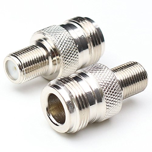 Adaptador de conector F hembra a N hembra 2 piezas miniatura 2