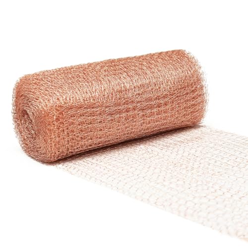QIMMU Cinta de Cobre Contra Caracoles,Red de Cobre 12,7 cm x 6 m,Valla de Caracol,Malla de Cobre,para Bloquear Puntos de Entrada, Protección para Jardín, Babosas y Ratones