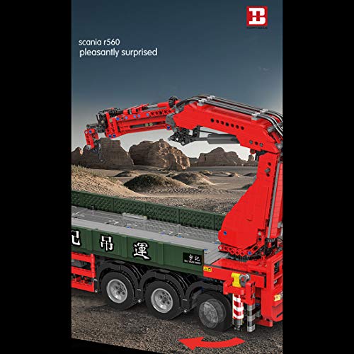 Ditzz Technic LKW mit Kran Baublock, 2,4 GHz RC/APP Lkw, ferngesteuert, 3925 Teile, Bauspiel, kompatibel mit Lego… – Bild 6