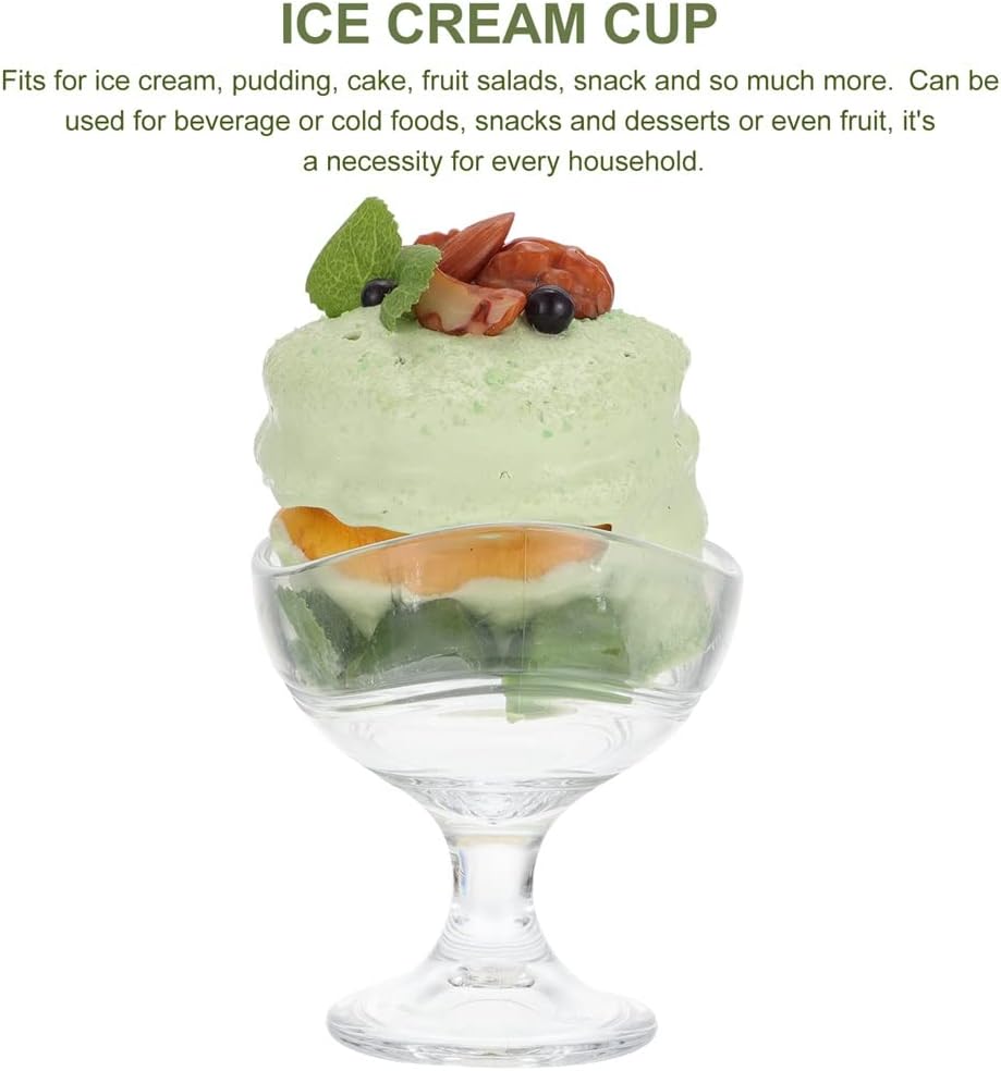 3pcs 180ml Mousse Dessert Cup Wine Glass Plastic Cake Jelly Pudding Cups Ice Cream Snacks Fruits Salad Serving Bowl Party