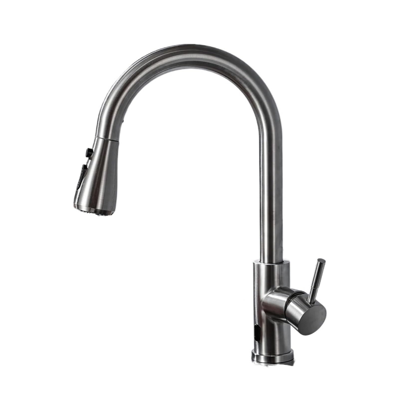 Smart Touchless Kitchen Faucets Crane for Sensor Kitchen Water Tap Sink Mixer Rotate Touchless Faucet Sensor Water Mixer(Hwx-Brushed)