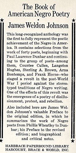The Book of American Negro Poetry (Harbrace Pap... B001ANUYQQ Book Cover