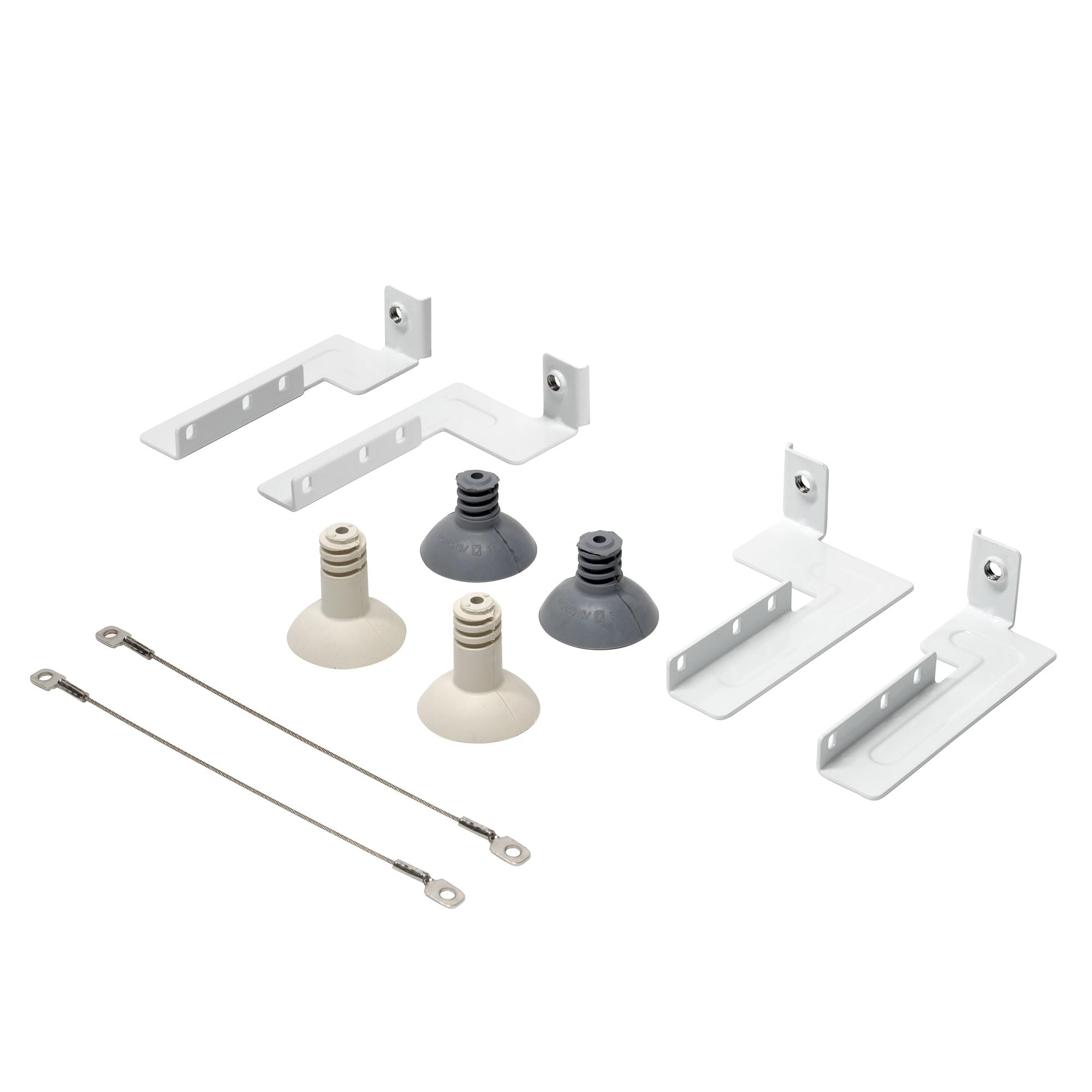 AEG Kit di montaggio a colonna BR12 - Accessori per Lavatrici e Asciugatrici - Ancoraggi per lavatrici da 52 a 67 cm - Include flangia di sicurezza - Massima stabilità - Cura dei vestiti