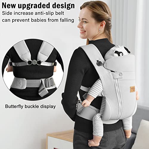 vrbabies Baby Carrier from Newborn, Ice Silk Baby Sling with Adjustable Belt & 3D Breathable Mesh - Image 3
