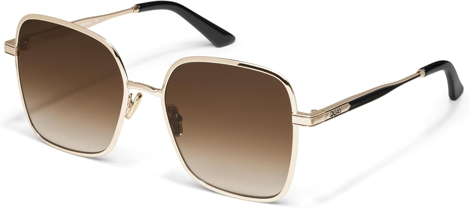 Quay - Womens Sunglasses, Square Lenses with UV Protection, Oversized Sunglasses (Ever After)