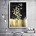 Produktbild N / A Nordic Gold und Schwarz Kunst Malerei direkt Poster und Druck Leinwand Kunst Bild Moderne Wand Wohnzimmer rahmenlose Malerei 60cmx90cm
