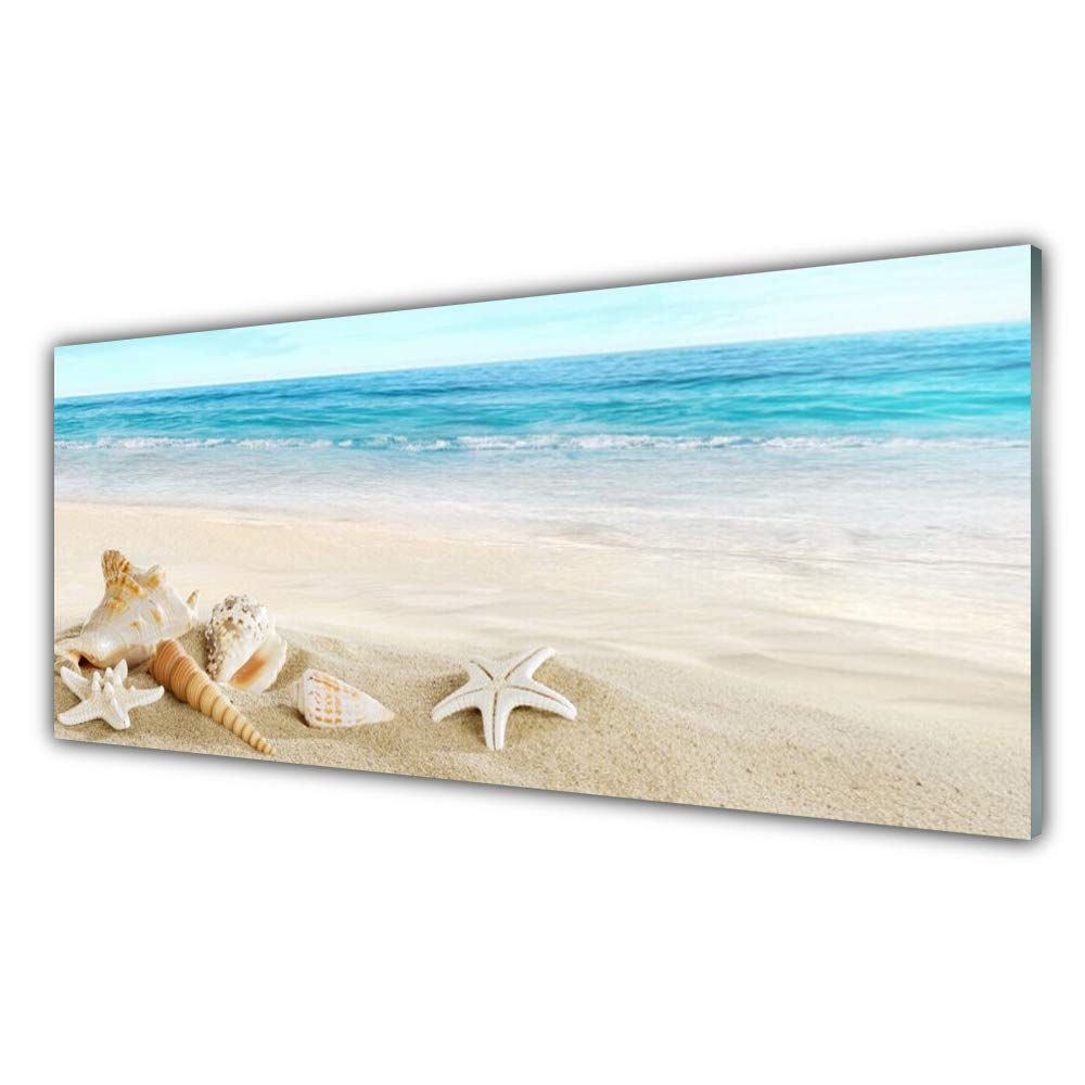 Tableau mural moderne en verre trempé 125x50cm pour une déco salon épurée