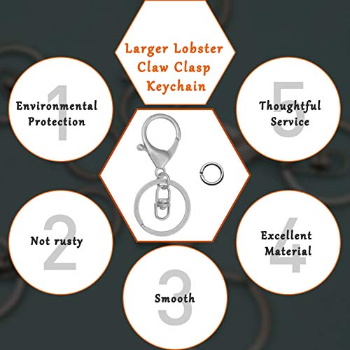 30Pcs Lobster Claw Clasps Keychain For Jewelry Making,Metal Lobster Clasp Swivel Trigger Clips With Swivel Clasps Hook Clips Flat Split Keychain Ring 100Pcs Open Jump Ring For Diy Craft Jewelry Making #TOP2
