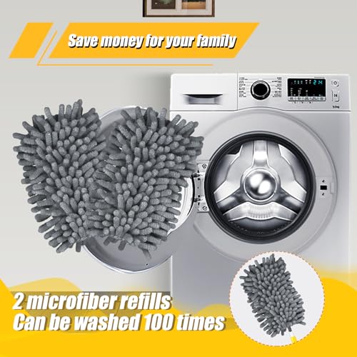 Plumeau microfibre lavable pour ventilateur de plafond et meubles hauts sans poussière - 5