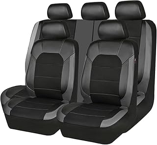 FROON Sitzbezüge Auto Autositzbezüge Universal Set für Opel Corsa B/Corsa C/Corsa D/Corsa E/Corsa F Auto Zubehör,Schwarz grau