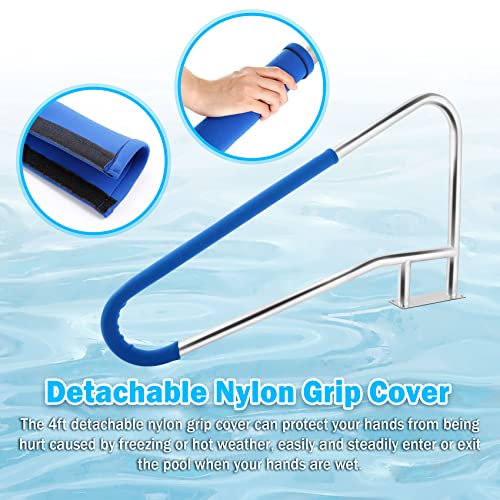 Barándal para piscina de acero inoxidable 57x35 pulg miniatura 3