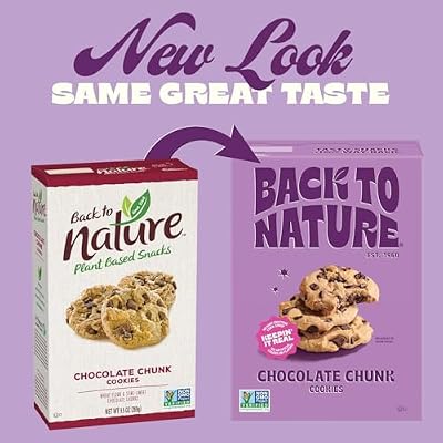 Back to Nature - Chocolate Chunk Cookies - Made With Seriously Tasty Real Ingredients like Wheat Flour - Non-GMO - 7.5 Ounce (Pack of 6)