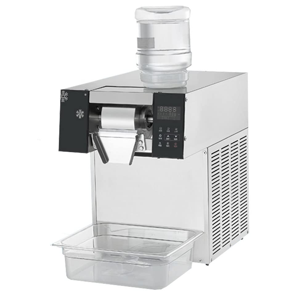 Snow Cone Machine Countertop,Commercial Slushie Machine,350 Lbs in 24 H, Electric Ice Maker And Compact Potable Ice Maker with Ice Scoop And Basket. Perfect for Home/Night Market/Bar,air cooling