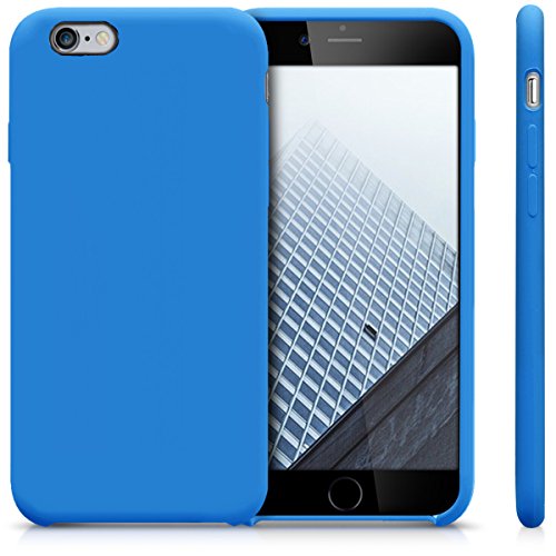 Image of mcart's silicone soft back cover case for apple iphone 6 /6s (royal blue) - Blue