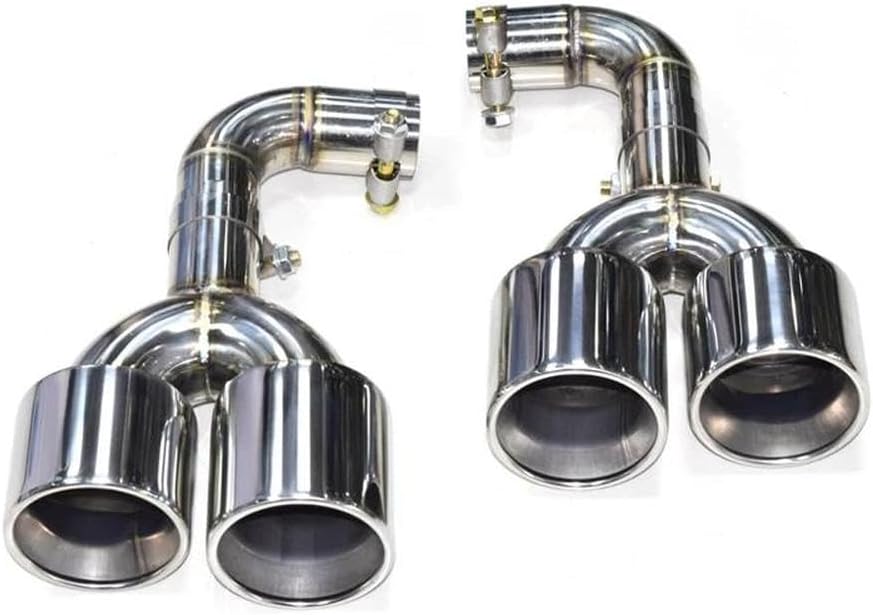 Quad Car Exhaust Tip For BMW X3 G01 Changed For X3M Bumper Exhaust System Nozzle Muffler Tip Tailpipe 2018-2021 Rear End Components(A Black)