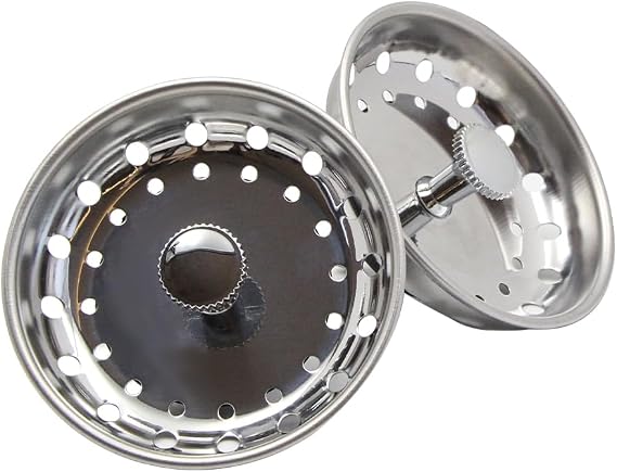 ZM 2 Pack Kitchen Sink Strainer and Stopper Replacement Basket, 3-1/2