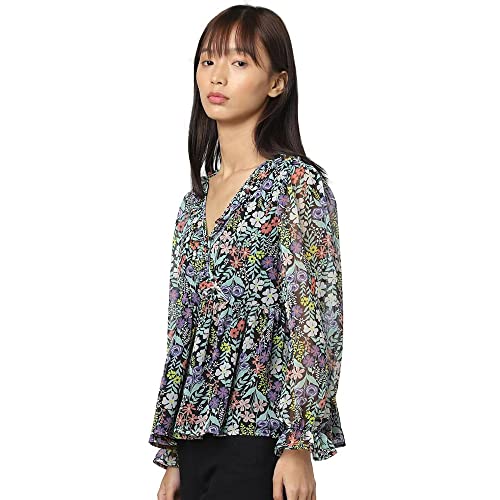 Image of ONLY Floral Printed Wrap Top