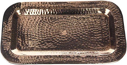 Sertodo Copper, Charolita Tray, Hand Hammered 100% Pure Copper