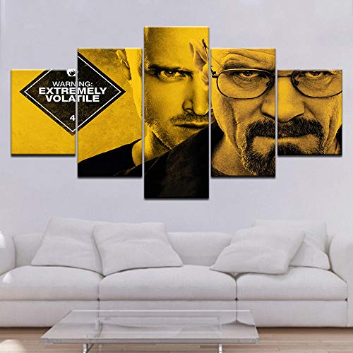 Tableau Breaking Bad prêt à accrocher 5 parties toile XXL